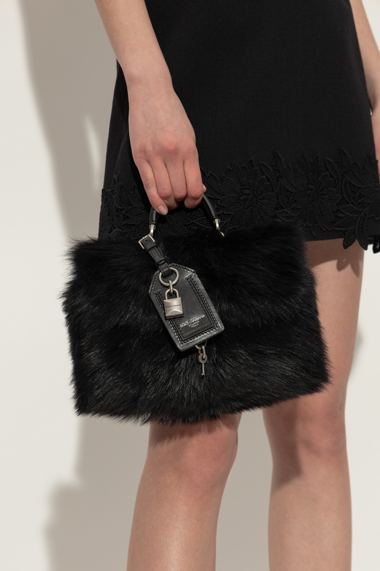 Black Furry handbag Dolce & Gabbana - Vitkac GB